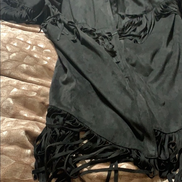 Suede quarter length tassel coat - Picture 2 of 3